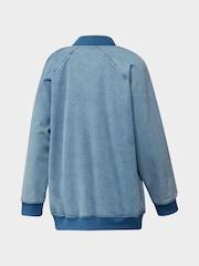 adidas Originals Black Denim Superstar Track Oversized full-zip track jacket - Image 6 of 6