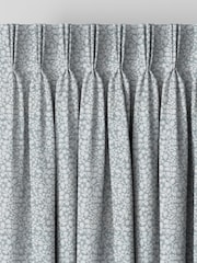 Blue Floral Chenille Made to Measure Curtains - Image 5 of 9