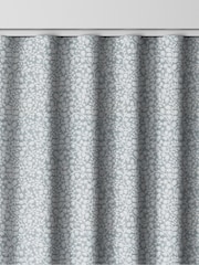 Blue Floral Chenille Made to Measure Curtains - Image 8 of 9