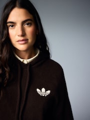 adidas Originals Brown Essential Knit Hoodie - Image 3 of 9