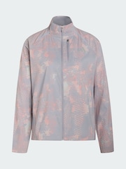 adidas Pink/Grey adi365 Run Animal Print Iconic Jacket - Image 6 of 6