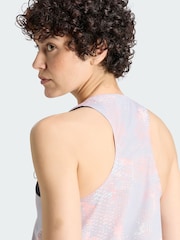 adidas Pink/Grey adi365 Run Animal Print Iconic Vest - Image 3 of 6
