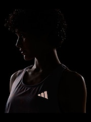 adidas Pink/Grey adi365 Run Animal Print Iconic Vest - Image 6 of 6