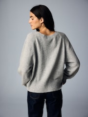 adidas Originals Grey Essential Knit V-Neck Jumper - Image 2 of 12