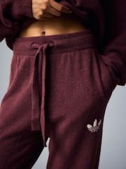 adidas Originals Dark Red Essential Knit Trousers - Image 4 of 10