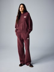 adidas Originals Dark Red Essential Knit Trousers - Image 6 of 10