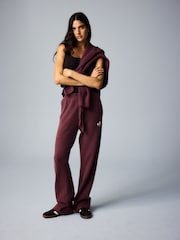 adidas Originals Dark Red Essential Knit Trousers - Image 8 of 10