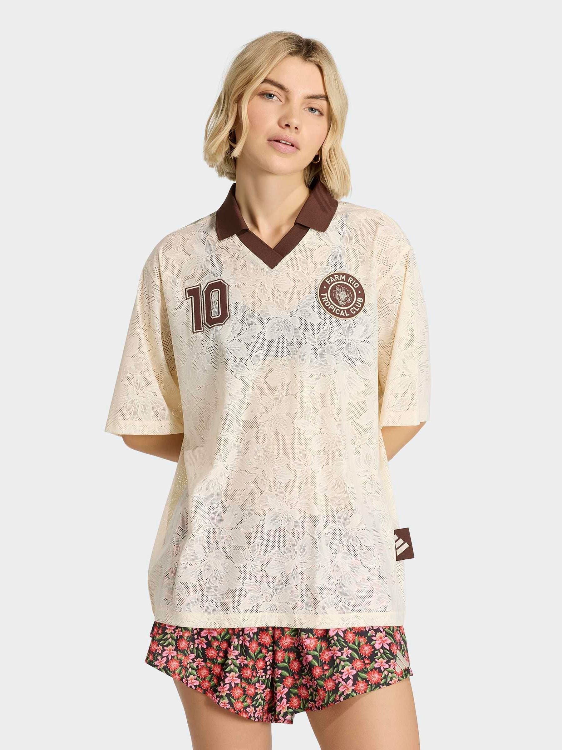 Buy adidas White X Farm Rio Premium Lace Polo Top from Next USA