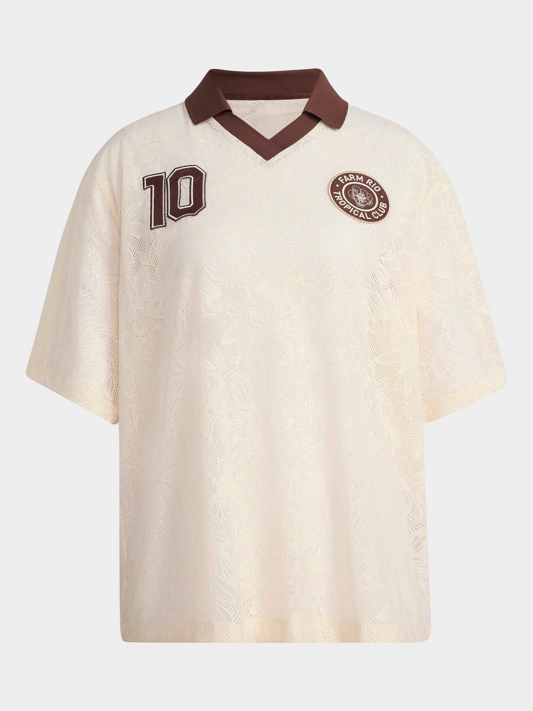Buy adidas White X Farm Rio Premium Lace Polo Top from Next USA