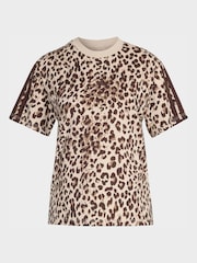 adidas Leopard Essentials All Over Animal T-Shirt - Image 5 of 5