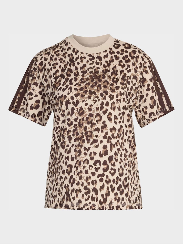 adidas Leopard Essentials All Over Animal T-Shirt - Image 5 of 5 adidas Leopard Essentials All Over Animal T-Shirt - Image 5 of 5
