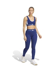 adidas Dark Blue Hyperglam Training Bra - Image 3 of 7