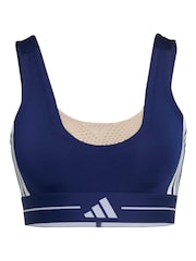 adidas Dark Blue Hyperglam Training Bra - Image 6 of 7