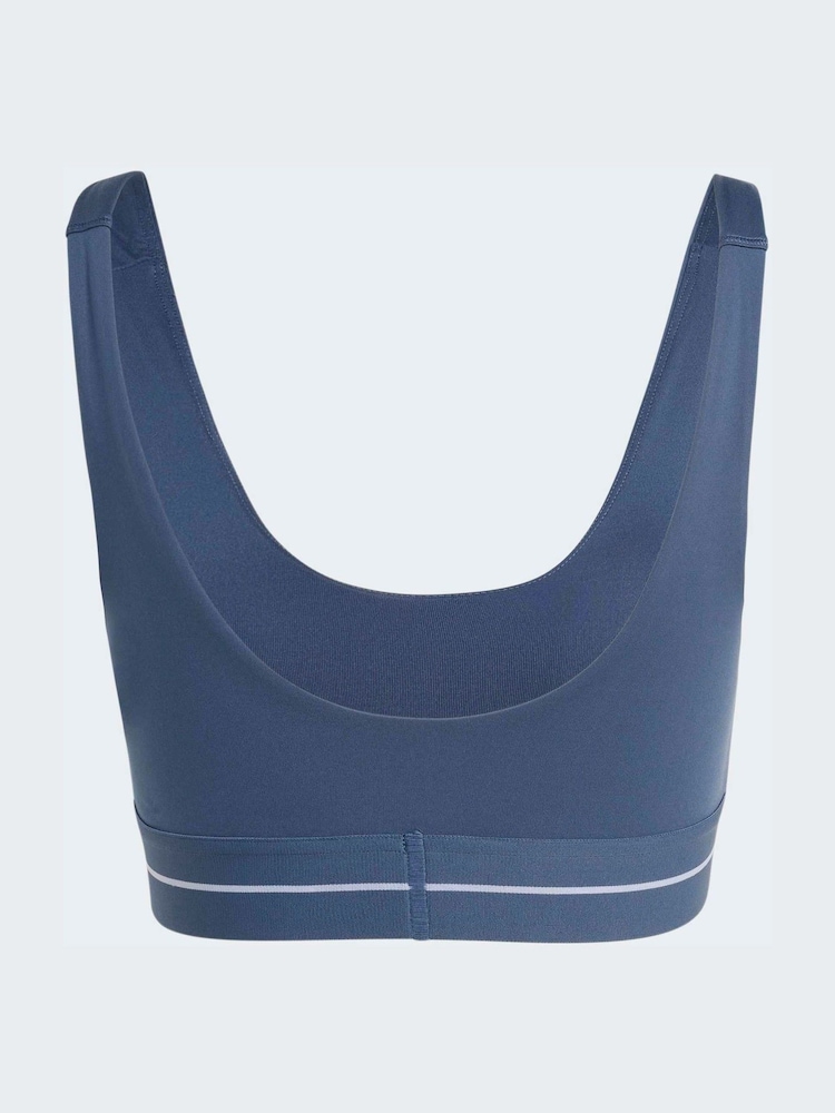adidas Navy Quarter 1 Hyperglam Light Support Bra - Image 2 of 2