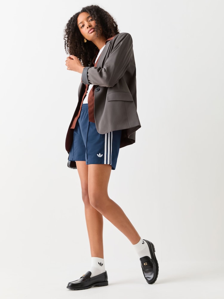 adidas Originals Dark Blue Firebird Shorts - Image 2 of 5 adidas Originals Dark Blue Firebird Shorts - Image 2 of 5