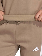 adidas Khaki Green Essentials Linear Polo Sweatshirt - Image 4 of 6