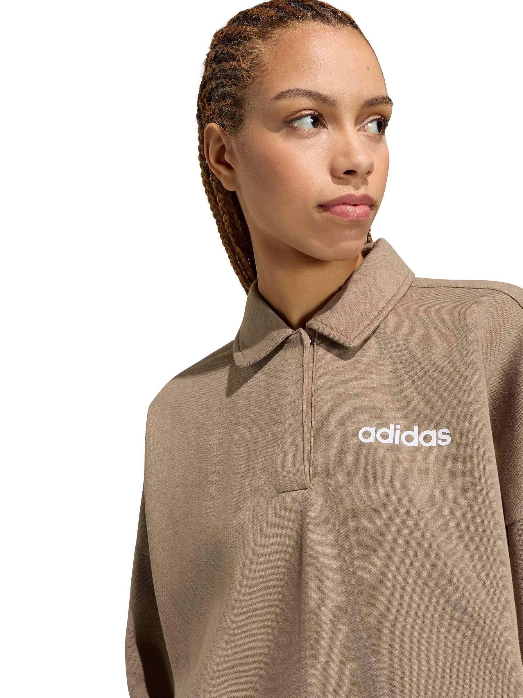 Buy adidas Khaki Green Essentials Linear Polo Sweatshirt from Next USA