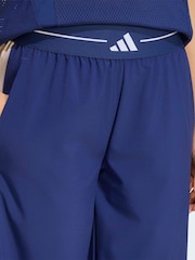 Dunkelblau - adidas Hyperglam Wide Leg Trousers - Bild 7 von 8