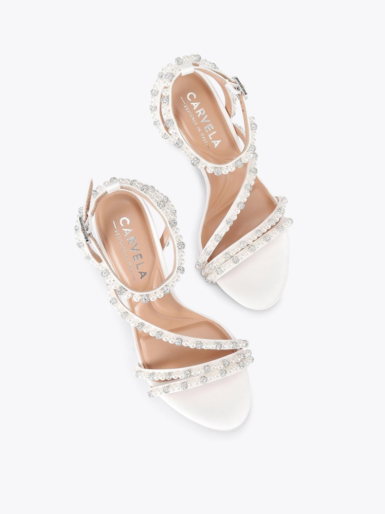 Carvela White Angelica Sandals - Image 2 of 4 Carvela White Angelica Sandals - Image 2 of 4