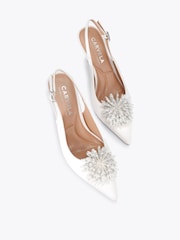 Carvela White Lucia Sling Shoes - Image 2 of 4