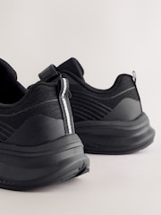 Black/Black Wide Fit (G) Elastic Lace-Up Trainers - Image 3 of 6