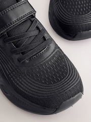 Black/Black Wide Fit (G) Elastic Lace-Up Trainers - Image 4 of 6