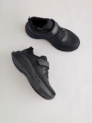 Black/Black Wide Fit (G) Elastic Lace-Up Trainers - Image 6 of 6