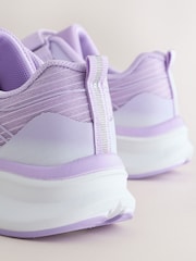 Lilac Purple Wide Fit (G) Elastic Lace-Up Trainers - Image 3 of 6