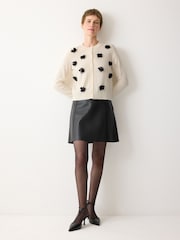 Jigsaw Cream Merino Embellished Cardigan - Image 1 of 1