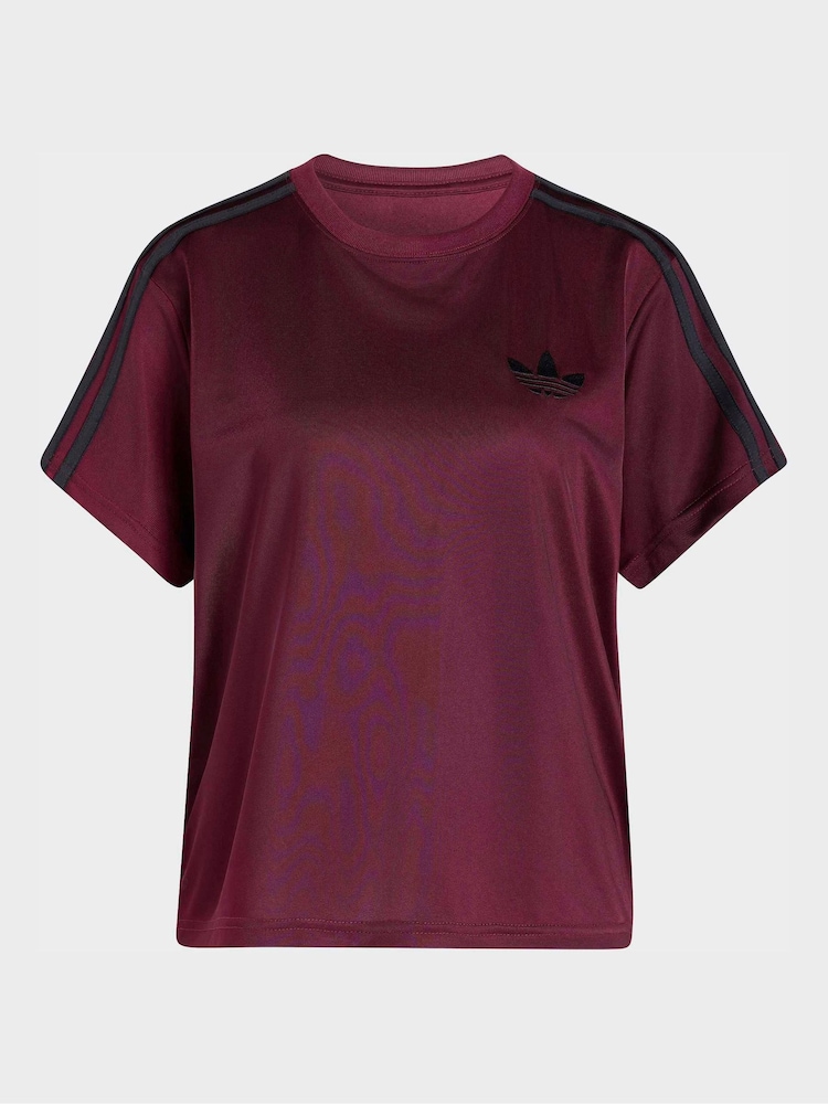 adidas Originals Maroon Red Firebird T-Shirt - Image 6 of 6 adidas Originals Maroon Red Firebird T-Shirt - Image 6 of 6