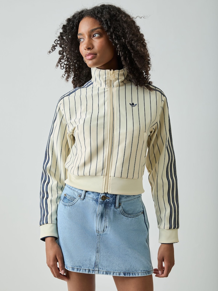 adidas Originals Cream Reversible Firebird Track Jacket - Image 1 of 7 adidas Originals Cream Reversible Firebird Track Jacket - Image 1 of 7