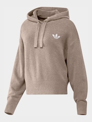 adidas Originals Brown Essential Knit Hoodie - Image 4 of 5