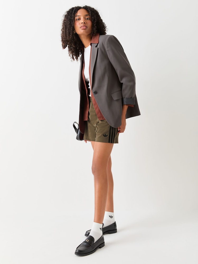 adidas Originals Beige Firebird Shorts - Image 2 of 5 adidas Originals Beige Firebird Shorts - Image 2 of 5