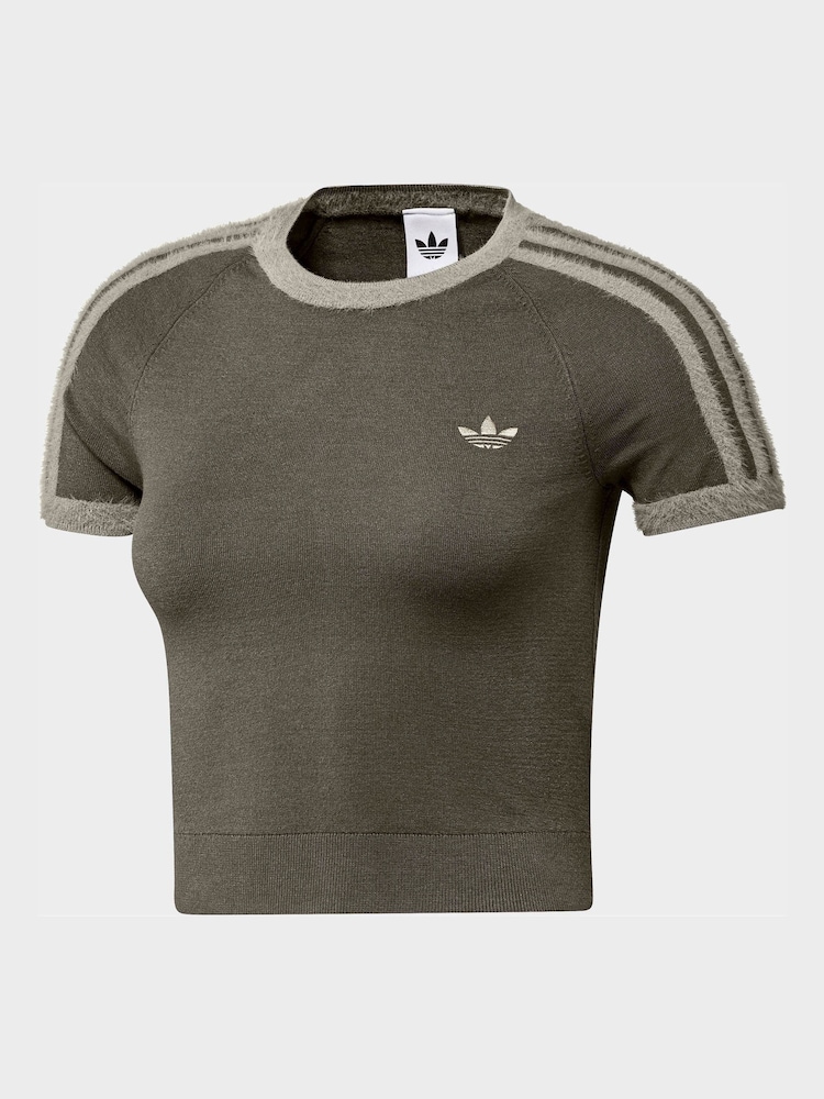 adidas Originals Brown Knit T-Shirt - Image 1 of 2