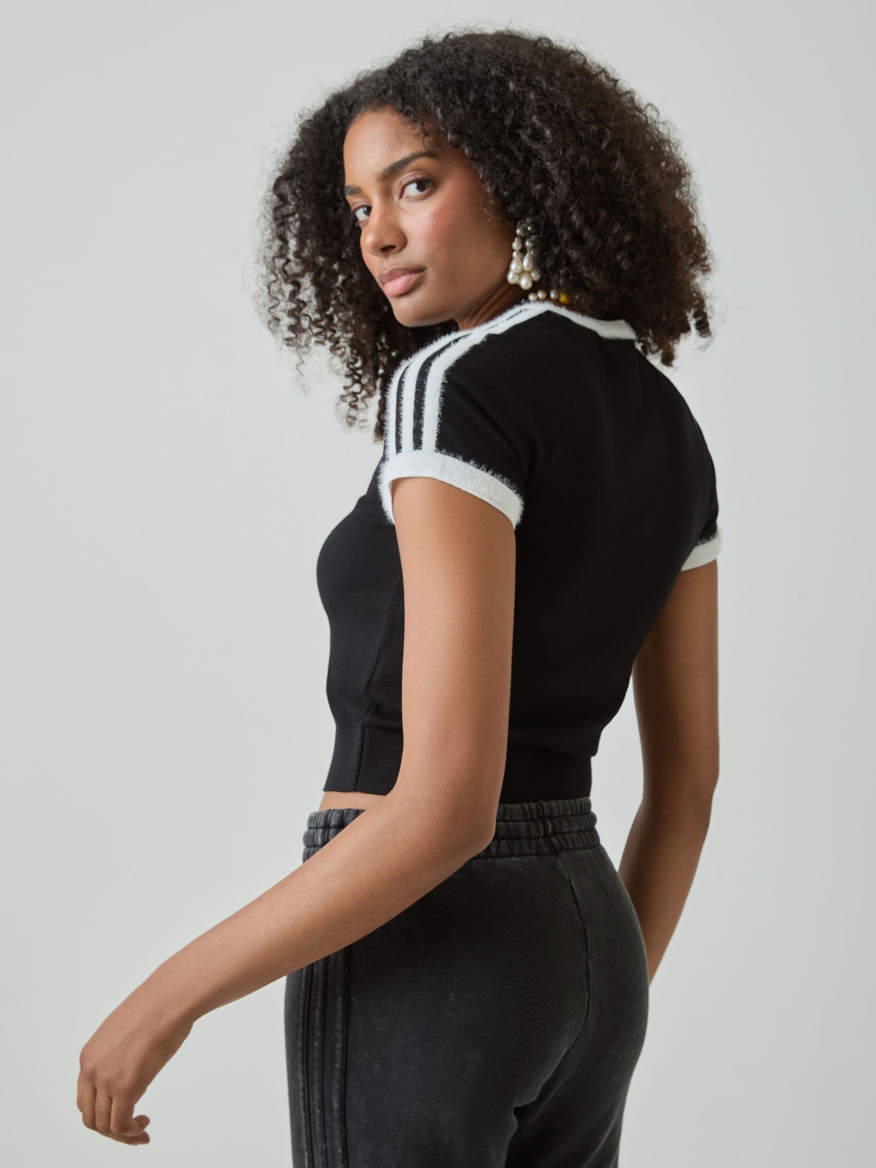 Buy adidas Originals Black Knit T-Shirt from Next USA