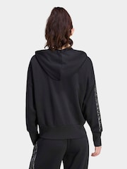 Schwarz/Animalprint - adidas Essentials 3-Streifen-Hoodie - Bild 2 von 6