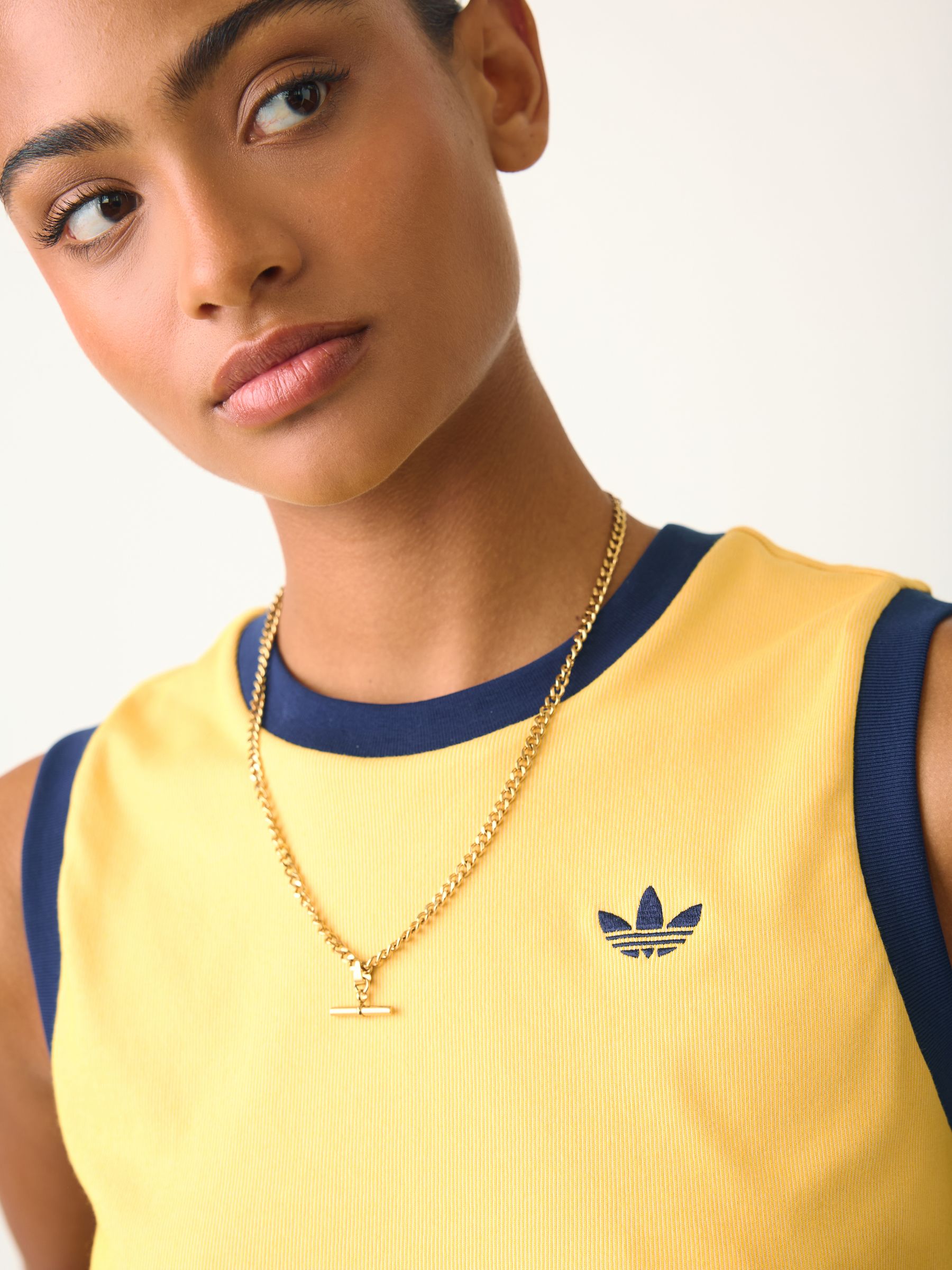 Buy adidas Originals Yellow Pinstripe Sleeve Vest Top from Next USA