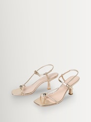 Loeffler Randall Gold Triana Strappy Mid Heel Hardware Sandals - Image 5 of 6