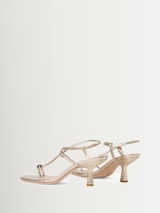 Loeffler Randall Gold Triana Strappy Mid Heel Hardware Sandals - Image 6 of 6