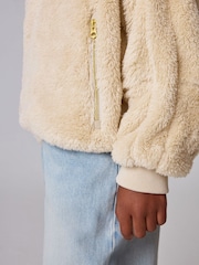 Superdry Cream Quarter Zip Fleece - Image 5 of 10
