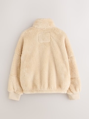 Superdry Cream Quarter Zip Fleece - Image 7 of 10