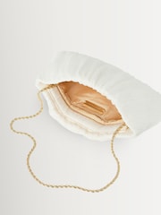 Loeffler Randall White Brit Pleated Clutch - Image 3 of 5