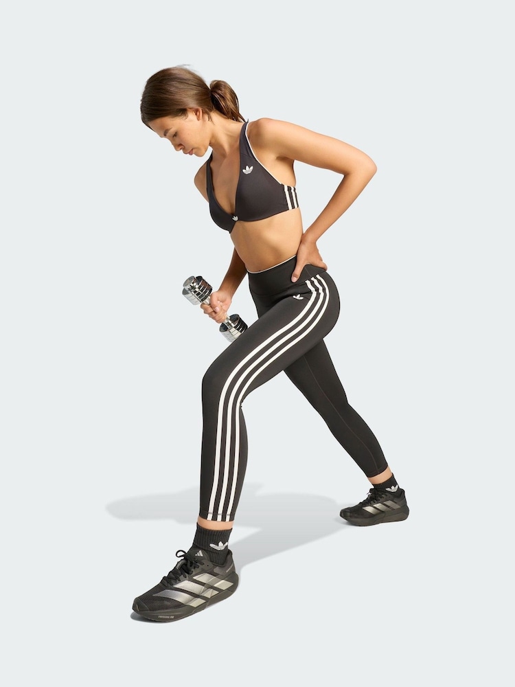 adidas Black x Originals 3-Stripes 7/8 Training Leggings - Image 1 of 5