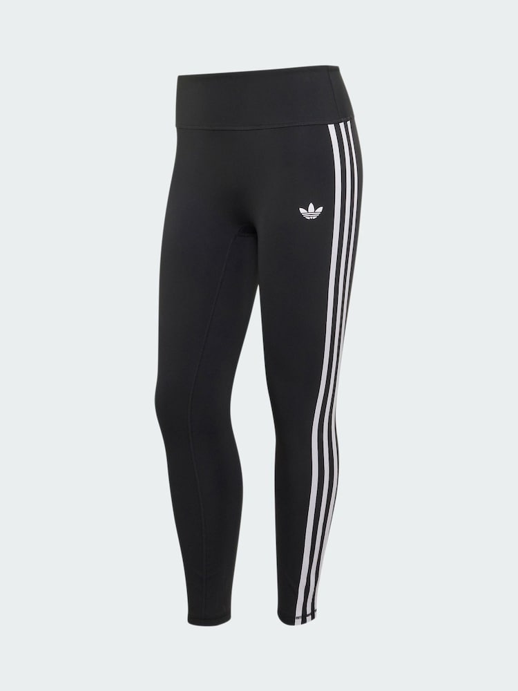 adidas Originals Black Sports 3 Stripe Leggings - Image 6 of 6 adidas Originals Black Sports 3 Stripe Leggings - Image 6 of 6