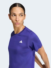 adidas Dark Purple Workout Essentials Crew Neck T-Shirt - Image 5 of 7