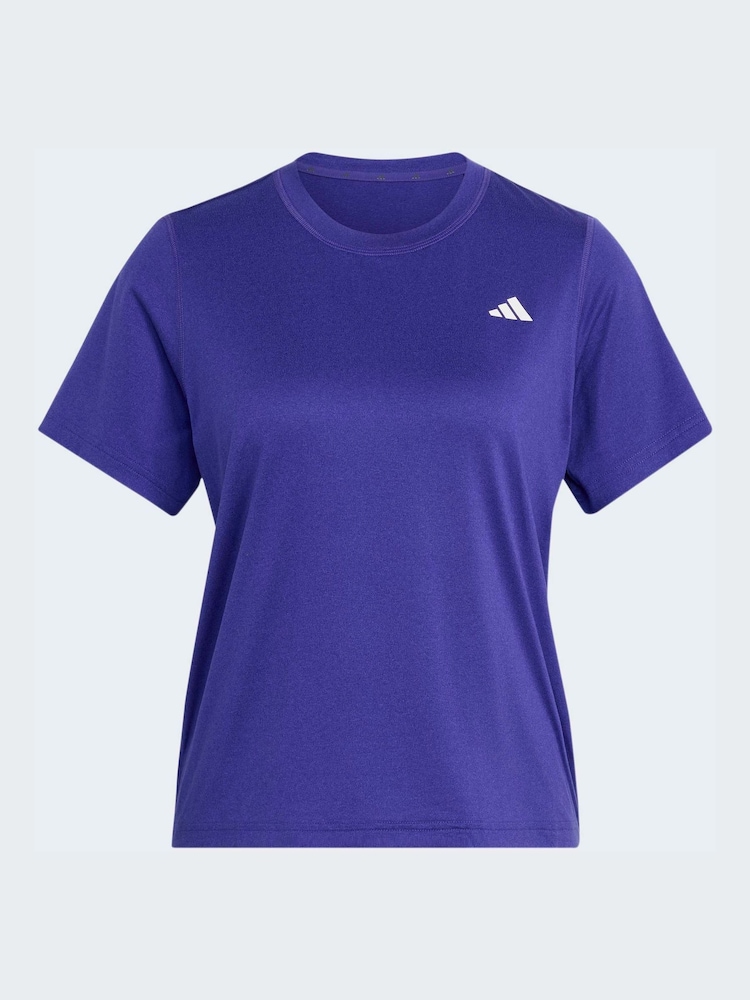 adidas Dark Purple Workout Essentials Crew Neck T-Shirt - Image 7 of 7