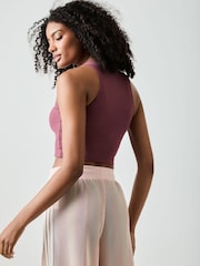 adidas Originals Purple Essentials Ribbed Tank Top - Image 3 of 5