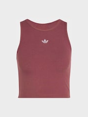 adidas Originals Purple Essentials Ribbed Tank Top - Image 5 of 5