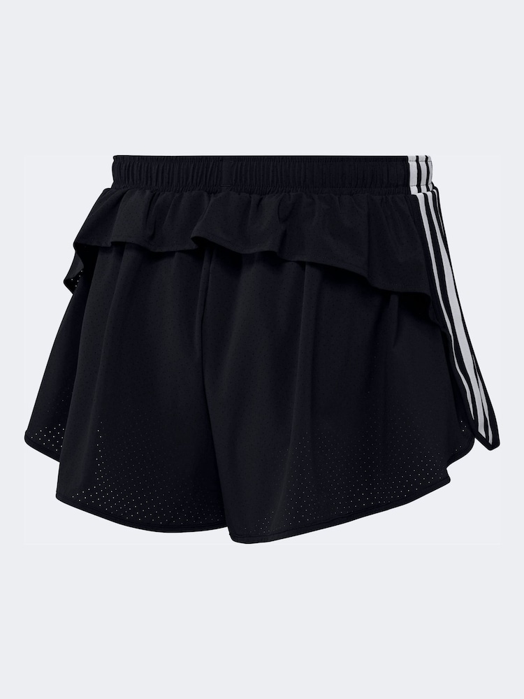adidas Originals Black Sports Ruffle Training Shorts - Image 7 of 7