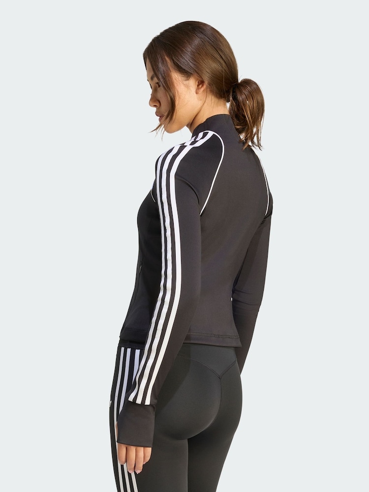 adidas Black x Originals 3-Stripes Full Zip Training Top - Image 2 of 5